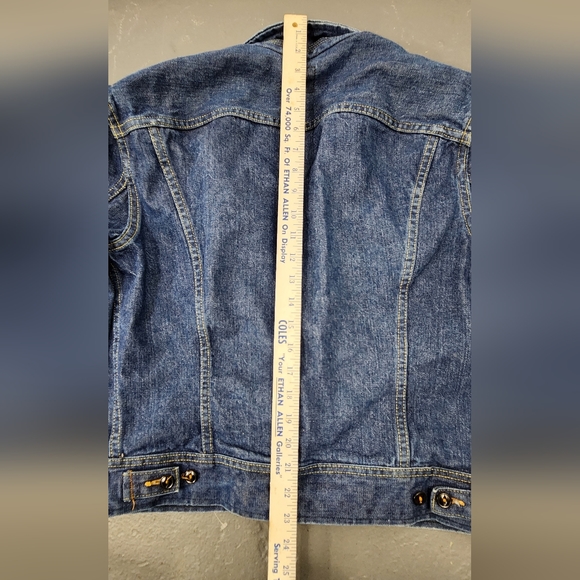 ❤️ VINTAGE LEE RIDER SANFORIZED MADE IN USA WOMEN'S DENIM/ JEAN JACKET MEDIUM ❤️ - Picture 5 of 13